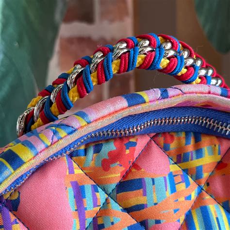 foulard chanel 2018|Chanel Multicolor Quilted Fabric Foulard Backpack, 2018 .